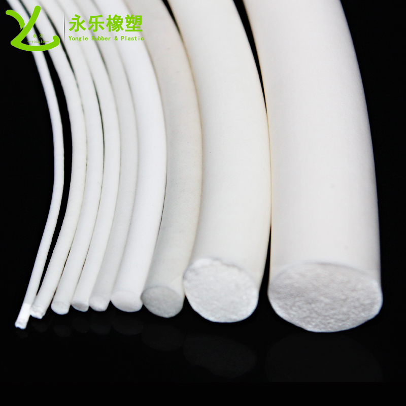 武清白色發(fā)泡硅膠條，無鹵發(fā)泡硅膠密封條，防水發(fā)泡硅膠密封條