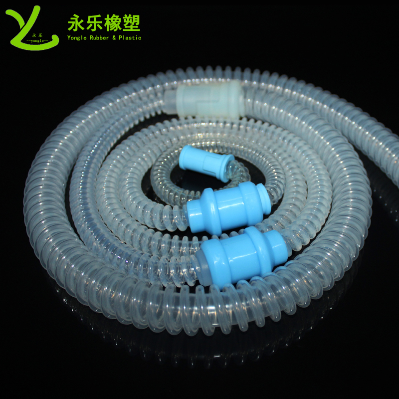 呼吸機(jī)硅膠波紋管，透明硅膠波紋管，擠出波紋硅膠管