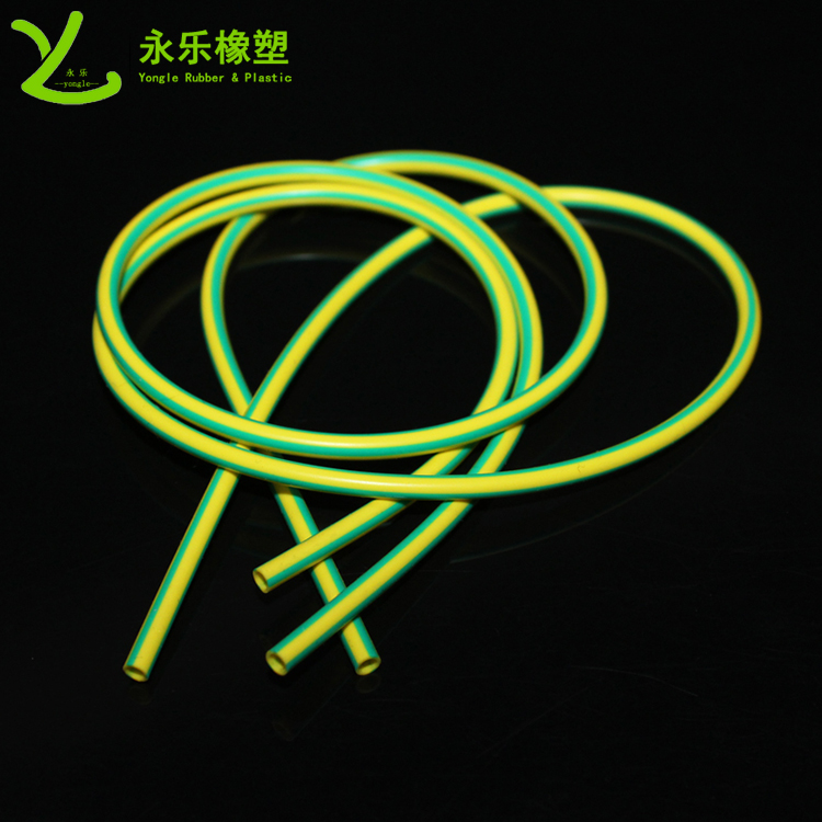 阻燃硅膠管，雙色阻燃硅膠管，黃綠絕緣硅膠管