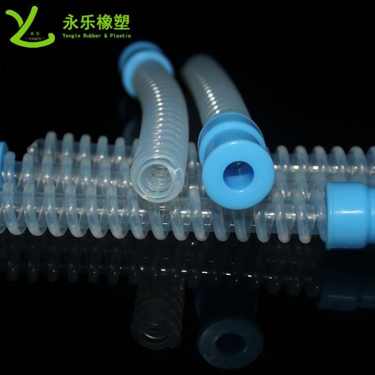呼吸機硅膠波紋管，醫用硅膠波紋管，無氣味硅膠波紋管